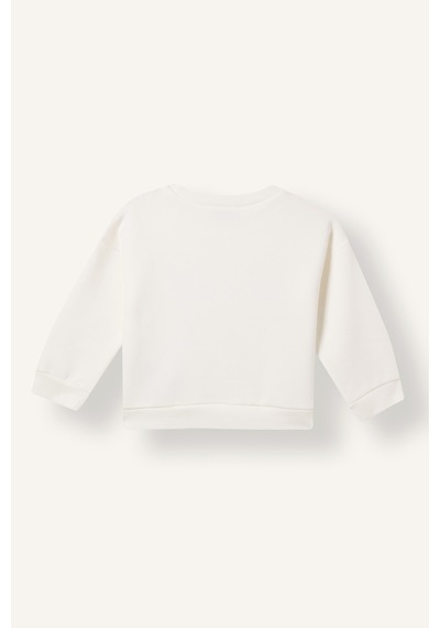 Defacto Oversize Bisiklet Yaka Baskılı Sweatshirt Erkek Bebek I4137a526wner118 Ekru-er118