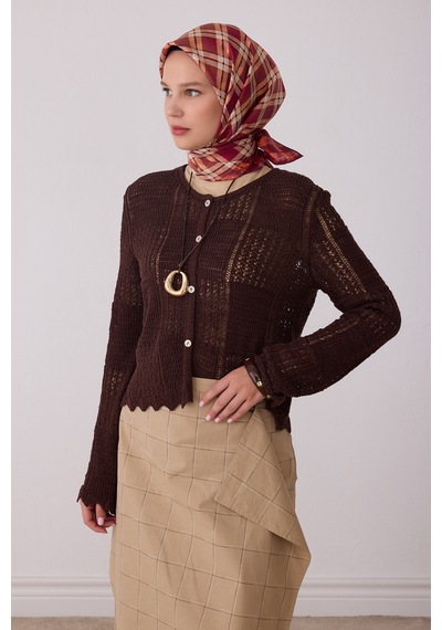 Belli Geometrik Desen %100 Twill İpek Eşarp Be21 Kırmızı