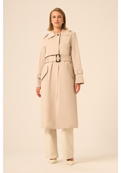 Ftz Women Kadın Trenç Kaban Beige 31211 Beige