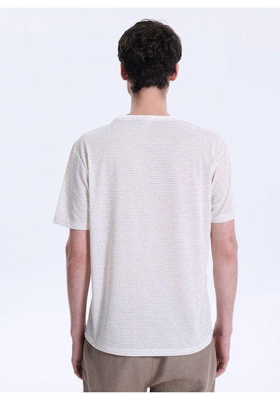 Fabrika Bej Erkek Relaxed T-shirt F6sm-tst 2101