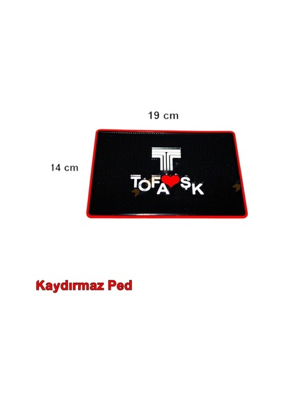 Kaydırmaz Ped Tofaşk Kare Model Araç İçi Telefon Cüzdan Tutucu Kese Ceplik Aksesuar