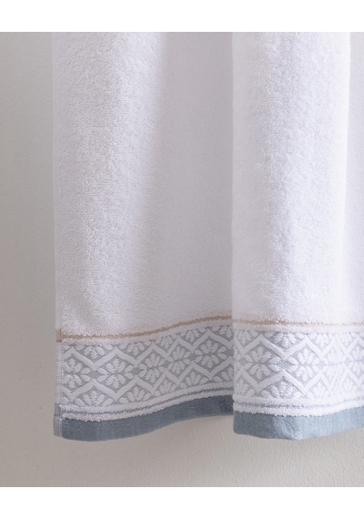 Madame Coco Alouette Pamuklu Banyo Havlusu - Beyaz/mavi - 70x140 Cm 8684427297063 Çok Renkli