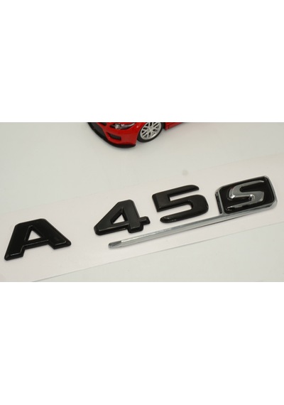 A 45 S Bagaj Parlak Siyah ABS 3M 3D Yazı Logo