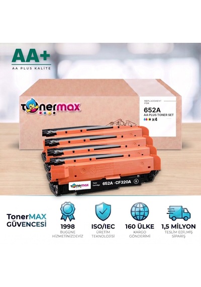 Hp 652a Cmyk Uyumlu Toner Seti Aa Plus / Color Laserjet Enterprise M651 / Flow Mfp M680 / Cf320a / Cf321a / Cf322a / Cf323a