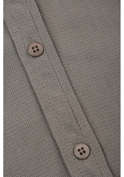 Deepsea Toprak Slim Fit Örme Kumaş Likralı Erkek Gömlek Nefes Alan Esnek Ve Modern Tasarım 2602604 Kahverengi