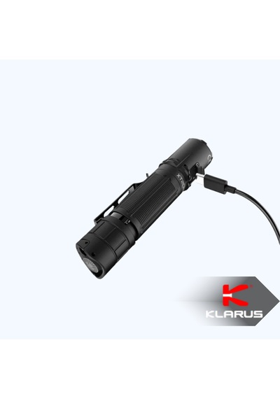 Klarus Xt2cr Pro 2100 Lümen Şarj Edilebilir Profesyonel Taktik El Feneri Dual Switch Ipx8 Su Geçirmez Siyah