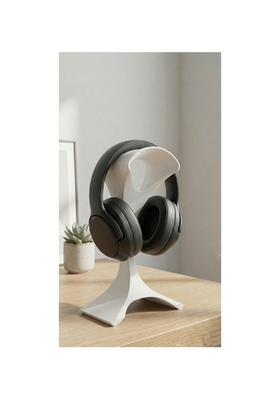 Fandora Modern Minimalist Masaüstü Kulaklık Standı - Gamer Headset Askısı Tutucu Beyaz