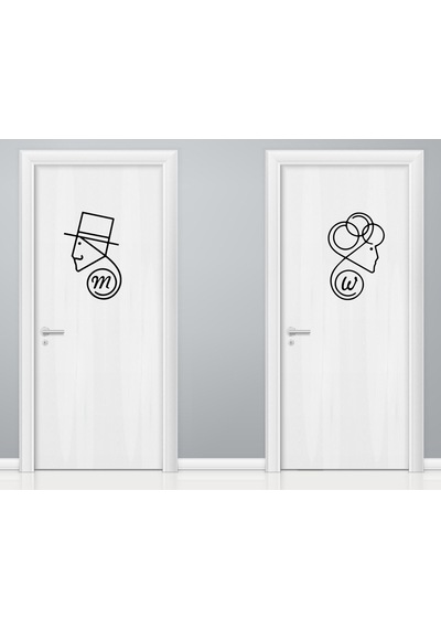 Bk Home Wc Tasarımlı Kapı Sticker-10