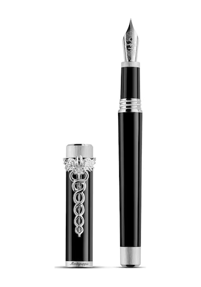 Montegrappa Zero Caduceus Dolma Kalem - M Uç Iszec3ıp Siyah