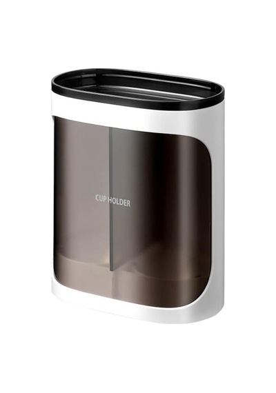 Sunup Sn-27108 Kendinden Yapışkanlı Çiftli Plastik - Karton Bardak Dispenseri Beyaz