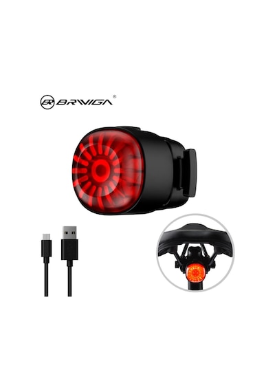 Brivigan Lw-torch80 Usb Şarjlı 80 Lümen Akıllı Arka Işık Siyah
