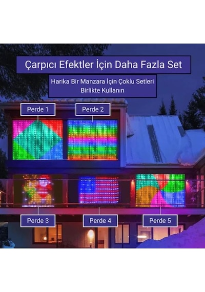 Akıllı Perde Led - Akıllı Işık Deneyimi - Sınırsız Renk Seçeneği - Neon Led Perde Çok Renkli