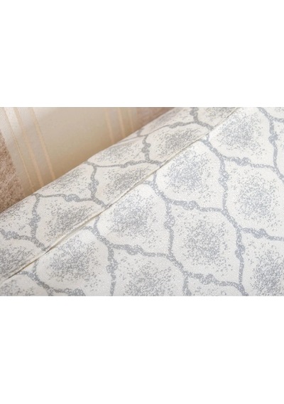 Melisa Damask Baskılı Duck Kumaş Gümüş Kırlent 45 45 Cm - 525 45 x 45