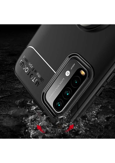 Xiaomi Redmi Note 9 4G Kılıf Yüzüklü Magnetli Ravel Case