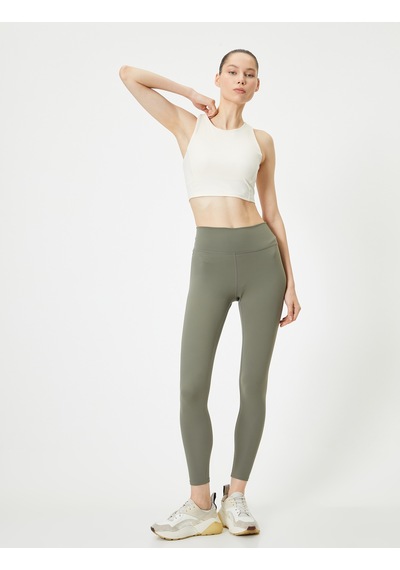 Koton Spor Tayt Standart Bel Dar Kalıp Haki 4sak40160nk Haki