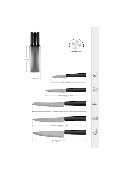 Karaca  Grammy Inox 6 Parça Bıçak Seti