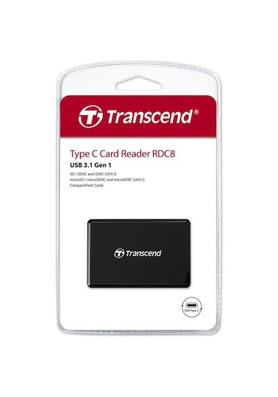 Transcend Ts-Rdc8K2 Cf/Sd/Sdhc/Sdxc/Microsd  Type-C Çoklu Kart Okuyucu