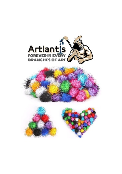 Simli Ponpon 10 Mm 20 Mm 30 Mm 85 Li Set 1 Paket Karışık Renk Pon Pon 1 Cm 2 Cm 3 Cm Pompom Elişi Etkinliği Anasınıfı Kreş Okul Öncesi Pom Pom
