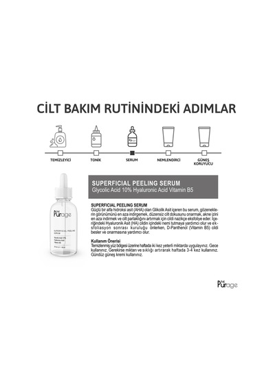 Superficial Peeling Serum Glycolic Acid 10% Hyaluronic Acid