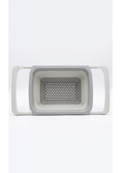 Softchef Katlanır Evye Üstü Süzgeç 6.3 L Ayarlanabilir Teleskopik Tutacaklı, Bpa Free Lavabo İçi Meyve Sebze Yıkama Süzgeci