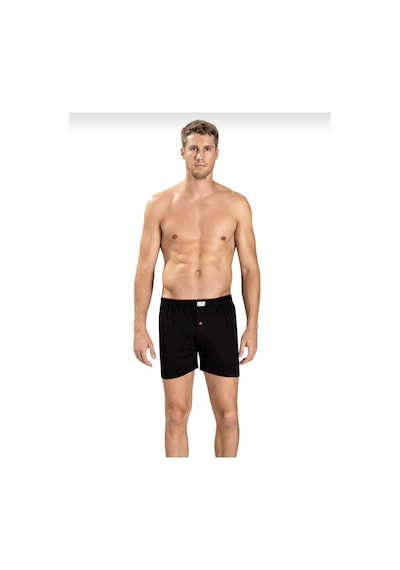 Jiber 127 Erkek Havlu Kemer Penye Boxer Tekli Siyah