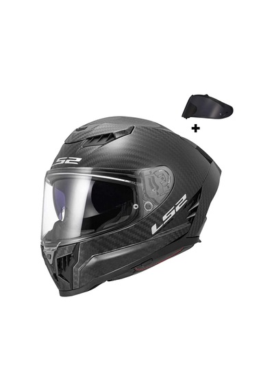 Ls2 Dragon Karbon Mat Kapalı Kask Siyah