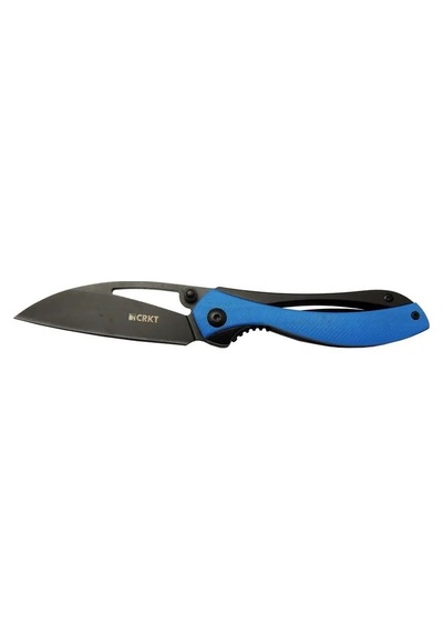 Crkt Pleroma 821a Bl Mavi Kamp / Outdoor Çakı 18cm - Manuel, Kemerlikli