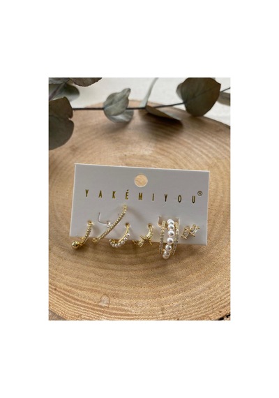 İncili Set Küpe/earcuff Altın - 741699850 Altın - 741699850 Altın