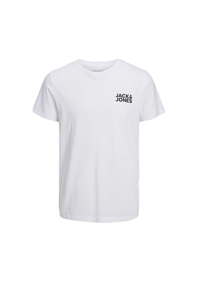 Jack & Jones 12151955 Jjecorp Logo Tee O-neck Noos Erkek T-shirt 12151955-R157889 Beyaz - Siyah