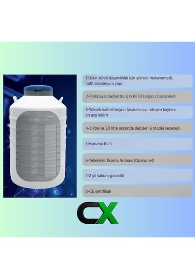 Azot Tankı-dewar Kap-sıvı Azot Tankı 6 L
