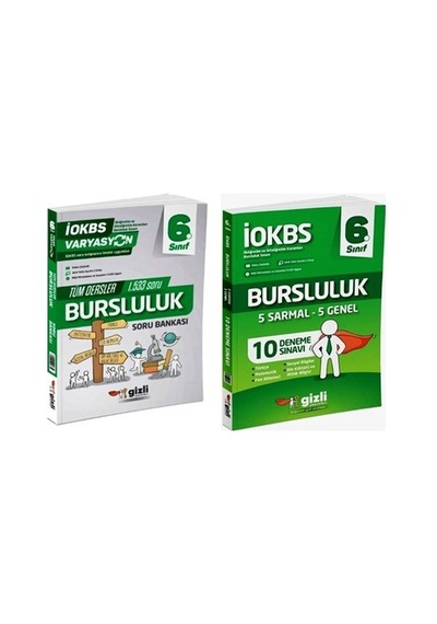Gizli 6. Sınıf Tüm Dersler Bursluluk Soru Bankası + Bursluluk Deneme Sınavı 2 Kitap