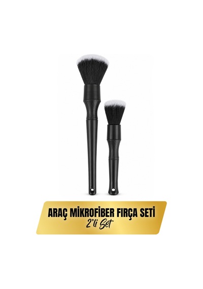 2 Li Mikrofiber Araç İçi Detay Temizlik Fırçası Yumuşak Uçlu Torpido Klima Toz Alma Seti