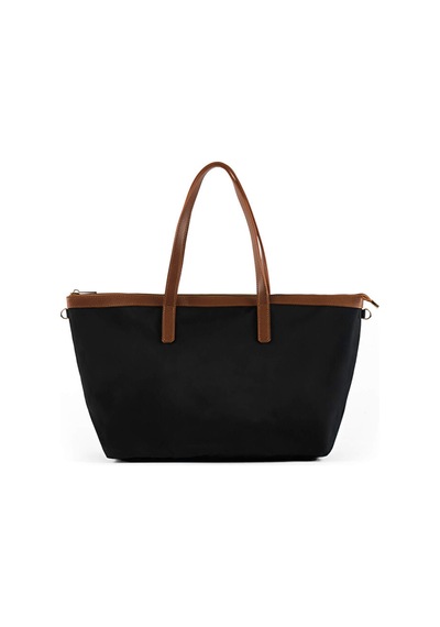 Faik Sönmez Suni Deri Detaylı Tote Bag Çanta Büyük W26cnt008 Uw26cnt00810 Siyah