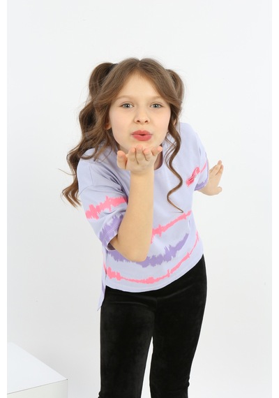 Toontoy Kids Toontoy Kız Çocuk Göğsü Armalı Tişört Mavi Toontoy Kids Toontoy Kız Çocuk Göğsü Armalı Tişört Mavi