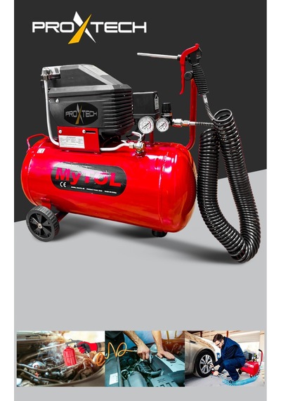 En Çok Tercih Edilen 2hp 50 Litre 8bar Hava Kompresörü Boya Tabancası ,15mt Spiral Hortum Boya Set