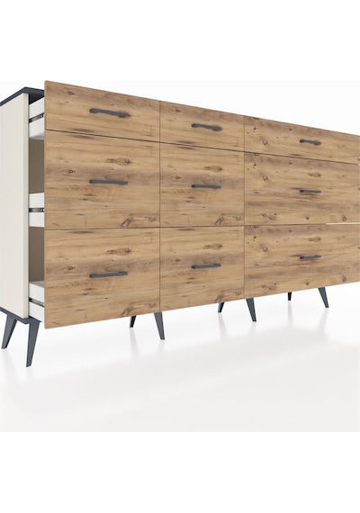 Arges Konsol 9 Çekmeceli 176x30x99 Aytaşı-antrasit/çam Antrasıt/atlas Çam - Aytası Arges Konsol 9 Çekmeceli 176x30x99 Aytaşı-antrasit/çam Antrasıt/atlas Çam - Aytası