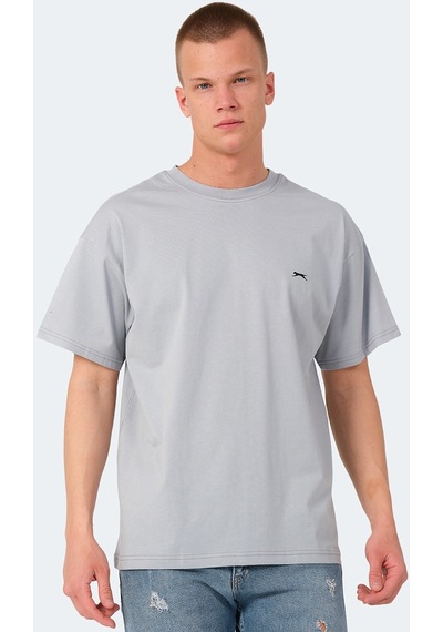 Slazenger KULANA Oversize Erkek Oversıze Gri Tişört