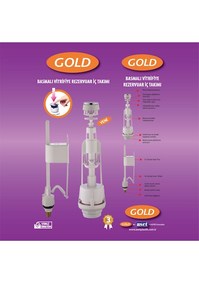 Aset Gold Basmalı İç Takım Beyaz