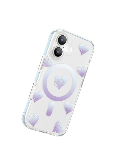 İphone 17 Uyumlu Kılıf M-safe Şarj Özellikli Zore Paris Elvo Sert Pc Kapak Mavi