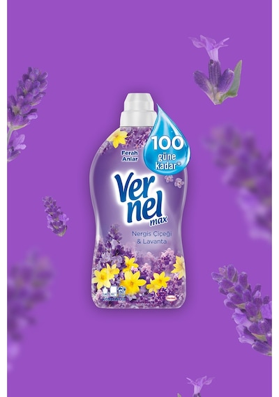Vernel Max Konsantre Çamaşır Yumuşatıcısı Nergis Çiçeği & Lavanta 1440 ML