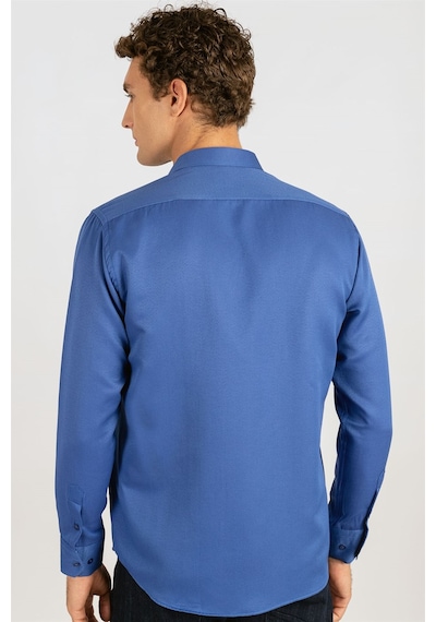 Tudors Klasik Fit Desenli Erkek Gömlek-25045 Saks