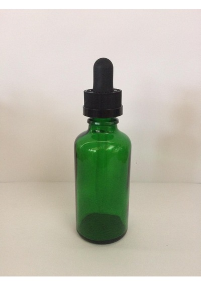 50Ml Cam Yeşil İnce Damlalıklı Çocuk Kilitli Kapak Siyah(10 Ad...