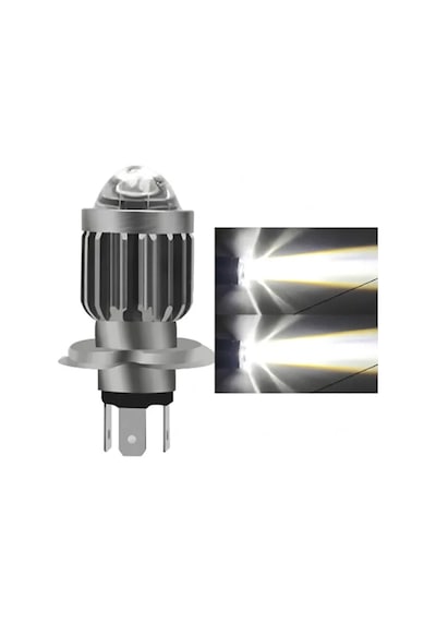 Toyota Corolla E90 1987-1992 H4 Led Far Ampulü Beyaz Işık Canbus Mini Lensli 2'li Set