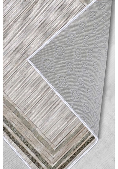 Rovigo Home Dijital Baskı Yıkanabilir Kaymaz Taban Salon Halısı Rvg0513 Bej