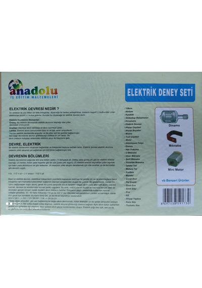 Basit Elektrik Devresi Deney Seti Iki Duy Ve Lambalı