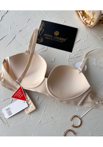 Violet Dikişsiz Lazer Kesim Double Push-up Balensiz İz Belli Etme Ten