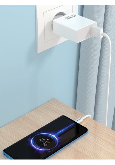 Linkage 12wl 120w Turbo Hızlı Şarj Adaptörü + 1m Usb-a To Type-c Kablo Tek Port Ev & Seyahat Tip