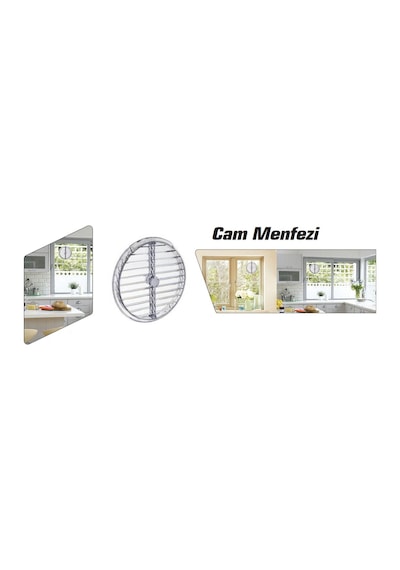Doğalgaz Havalandırma Cam Menfezi Şeffaf 175 MM