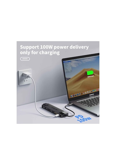 Lemorele Tc100 13 İn 1 Usb Type-c Dock Çoklayıcı, Audio Ses 2x 4k Hdmı 1x Vga, Gigabit Ethernet Usb Çoğaltıcı