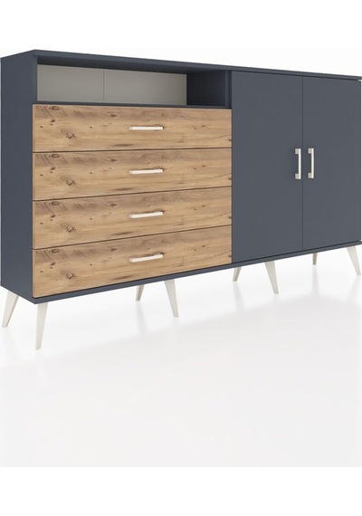 Arges Konsol 3 Raflı 4 Çekmeceli 2 Kapaklı 176x30x99 Antrasit-antrasit/çam Antrasıt/atlas Çam - Antrasıt Arges Konsol 3 Raflı 4 Çekmeceli 2 Kapaklı 176x30x99 Antrasit-antrasit/çam Antrasıt/atlas Çam - Antrasıt